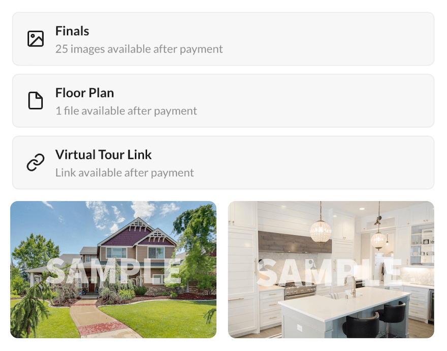 Clients see watermarked samples